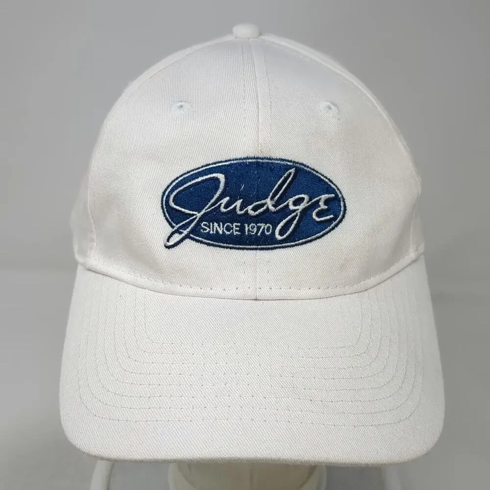 Port & Company Baseball Cap White One Size Judge Since 1970 Strapback Hat